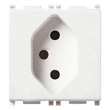 PLANA-PRESA 2P+T 10A STD.SVIZZERO BIANCO - VIMAR 14226 - VIMAR 14226 product photo