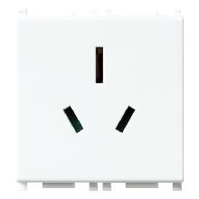 PLANA-PRESA SICURY 2P+T 15A STD.AUSTRALIA BIANCO - VIMAR 14262 - VIMAR 14262 product photo