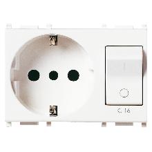 PRESA 2P+T 16A P30 INTB+MT C16 BIANCO - VIMAR 14276 product photo