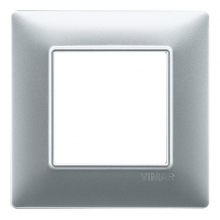 PLACCA 2 MODULI ARGENTO OPACO - VIMAR 14642.20 product photo
