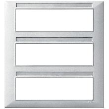 PLANA-PLACCA 21M (7+7+7) TECNOPOL.ARGENTO OPACO - VIMAR 14691.20 - VIMAR 14691.20 product photo