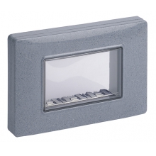 CALOTTA IP55 3 MODULI + VITI GRIGIO GRANITO PER SERIE PLANA EIKON ARKE - VIMAR 14943.14 product photo