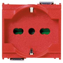 PRESA 2P+T 16A UNIVERSALE ROSSO - VIMAR 16211.R - VIMAR 16211.R - VIMAR 16211.R product photo