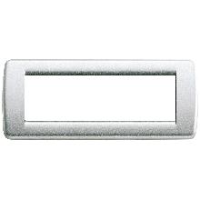 IDEA RONDO'-PLACCA 6M METAL ARGENTO METALLIZ. - VIMAR 16756.21 - VIMAR 16756.21 product photo