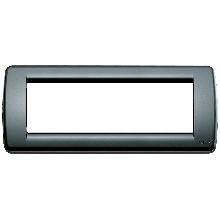 Placca Rondo' 6 moduli, tecnopolimero, nero - VIMAR 16766.16 product photo