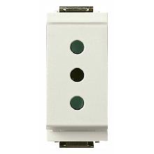 IDEA-PRESA 2P+T 10A MOD.RIDOTTO BIANCO - VIMAR 17031.B - VIMAR 17031.B product photo