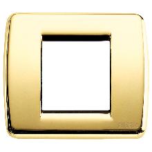 IDEA RONDO'-PLACCA 1/2M RID.METAL ORO LUCIDO - VIMAR 17093.32 - VIMAR 17093.32 product photo