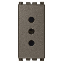 PRESA ARKE' 2 PULSANTI +T 10A P11 METAL - VIMAR 19201.M product photo