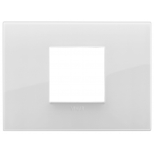 PLACCA CLASSIC 2 MODULI CENTRALI REFLEX GHIACCIO - VIMAR 19652.66 product photo