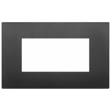 PLACCA CLASSIC 4 MODULI NERO - VIMAR 19654.71 product photo