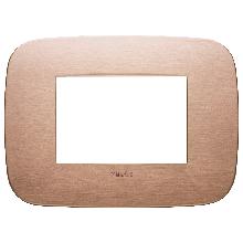 PLACCA ROUND 3M RAME SPAZZOLATO - VIMAR 19683.11 - VIMAR 19683.11 product photo