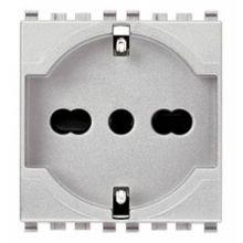 PRESA SICURY 2P+T 16 A 250 V~ UNIVERSALE STANDARD ITALIANO P40 NEXT - VIMAR 20210.N product photo