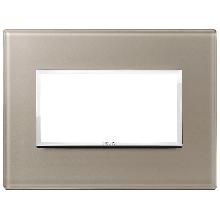 EIKON EVO-PLACCA 4M CRISTALLO OPALE BRUNO - VIMAR 21654.74 - VIMAR 21654.74 product photo
