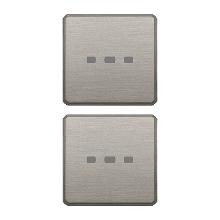 EIKON-DUE TASTI FLAT NEUTRI ILLUM. NICHEL - VIMAR 22751.11 - VIMAR 22751.11 product photo