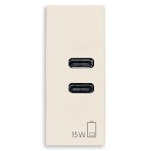 ALIMENTATORE USB C+C 5V 3A CANAPA - VIMAR 30292.CCC - VIMAR 30292.CCC product photo