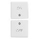 DUE MEZZI TASTI 1M SIMBOLI ON/OFF BIANCO - VIMAR 14751.1 - VIMAR 14751.1 product photo Photo 01 2XS