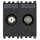 PRESA TV-RD-SAT DIRETTA 2 USCITE GRIGIO - VIMAR 19302.01 - VIMAR 19302.01 product photo Photo 01 2XS
