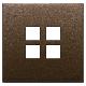 EIKON-PLACCA 2MX4 FLAT BRONZO SCURO SPAZZ. - VIMAR 22692.12 product photo Photo 01 2XS