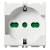 PRESA SCHUKO TEDESCA + BIPASSO BIANCO SERIE PLANA - VIMAR 14210 product photo Photo 01 2XS