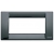 PLACCA 4 POSTI METALLO COLORE NERO SERIE IDEA - VIMAR 16734.11 product photo Photo 01 2XS