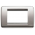 PLACCA RONDO' 3 MODULI METALLO PRESSOFUSO NICHEL SPAZZOLATO - VIMAR 16753.34 product photo Photo 01 2XS