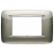 PLACCA ROUND EIKON 3 MODULI METALLO VERNICIATO BRIGHT E CORNICE CROMATA TITANIO METAL - VIMAR 20683.C08 product photo Photo 01 2XS