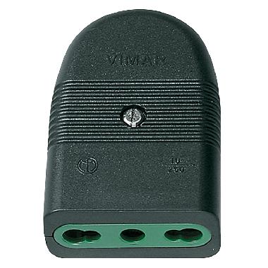 Spine e prese Presa 2P+T 16A P17/11 assiale nero - VIMAR 01029 product photo Photo 01 3XL