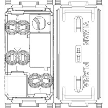 PLANA-DEVIATORE 1P 10AX 2M ILLUMIN.BIANCO - VIMAR 14004.2 - VIMAR 14004.2 product photo Photo 04 3XL