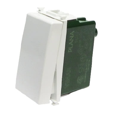 DEVIATORE UNIPOLARE SERIE PLANA BIANCA ILLUMINABILE - VIMAR 14004 product photo Photo 03 3XL