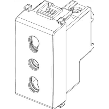 PRESA 2P+T 16A P17/11 ROSSA SERIE PLANA - VIMAR 14203.R product photo Photo 02 3XL