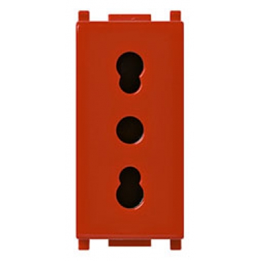 PRESA 2P+T 16A P17/11 ROSSA SERIE PLANA - VIMAR 14203.R product photo Photo 01 3XL