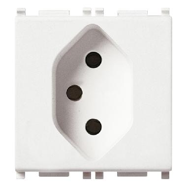 PLANA-PRESA 2P+T 10A STD.SVIZZERO BIANCO - VIMAR 14226 - VIMAR 14226 product photo Photo 01 3XL