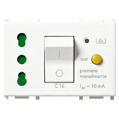 PLANA-PR.2P+T 16A BIP+INT.MTD 1P+N C16 10MA 3KA BI - VIMAR 14283 - VIMAR 14283 product photo Photo 01 3XL