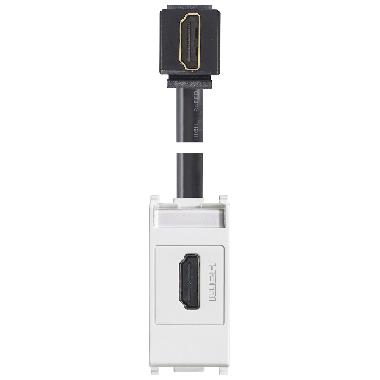 PLANA-PRESA HDMI CON CAVO A 90  BIANCO - VIMAR 14346.H - VIMAR 14346.H product photo Photo 01 3XL