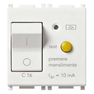 INTERRUTTORE MAGNETOTERMICO DIFFERENZIALE PLANA 1P+N C16 10MA BIANCO - VIMAR 14411.16 product photo Photo 01 3XL