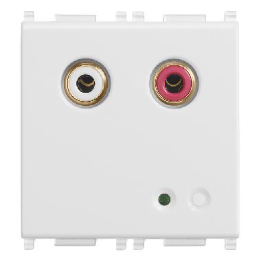 PLANA-INGRESSO AUDIO RCA 2M BIANCO - VIMAR 14582 - VIMAR 14582 product photo Photo 01 3XL