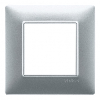 PLACCA 2 MODULI ARGENTO OPACO - VIMAR 14642.20 product photo Photo 02 3XL