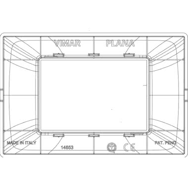 PLACCA 3 MODULI SERIE PLANA COLORE BIANCO - VIMAR 14653.01 product photo Photo 03 3XL