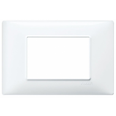 PLACCA 3 MODULI SERIE PLANA COLORE BIANCO - VIMAR 14653.01 product photo Photo 01 3XL