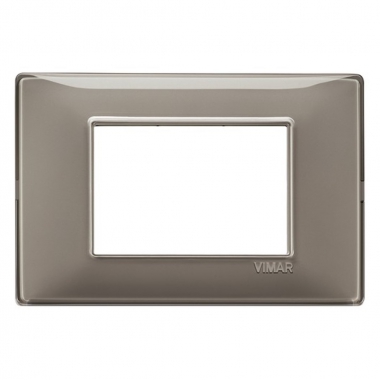 PLACCA 3 MODULI SERIE PLANA COLORE REFLEX CENERE - VIMAR 14653.40 product photo Photo 01 3XL