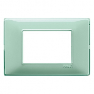 PLACCA 3 MODULI SERIE PLANA COLORE REFLEX MENTA - VIMAR 14653.44 product photo Photo 01 3XL