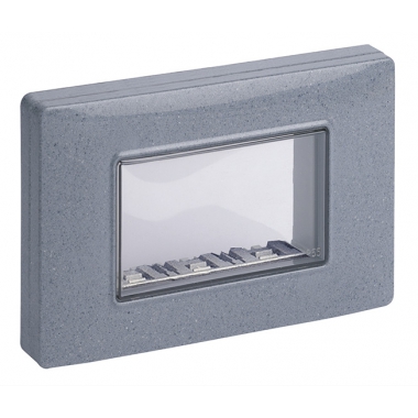 CALOTTA IP55 3 MODULI + VITI GRIGIO GRANITO PER SERIE PLANA EIKON ARKE - VIMAR 14943.14 product photo Photo 01 3XL