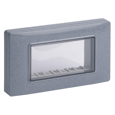 CALOTTA EIKON/ARKE'/PLANA IP55 4 MODULI GRIGIO GRANITO - VIMAR 14944.14 product photo Photo 01 3XL