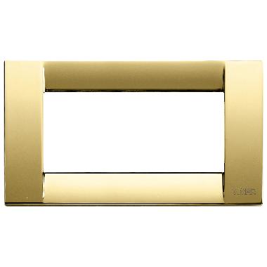 IDEA-PLACCA 4P.METALLO ORO LUCIDO - VIMAR 16734.32 - VIMAR 16734.32 product photo Photo 01 3XL