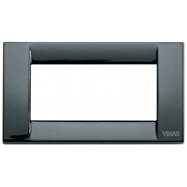 PLACCA 4 POSTI METALLO COLORE NERO SERIE IDEA - VIMAR 16734.11 product photo Photo 01 3XL