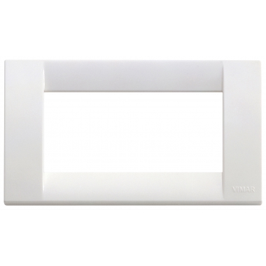 PLACCA CLASSICA 4 MODULI SERIE IDEA COLORE BIANCO BRILLANTE - VIMAR 16744.01 product photo Photo 01 3XL