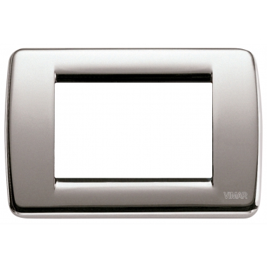 PLACCA RONDO' 3 MODULI METALLO PRESSOFUSO NICHEL SPAZZOLATO - VIMAR 16753.34 product photo Photo 01 3XL