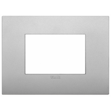 PLACCA CLASSIC 3 MODULI SILVER MATT - VIMAR 19653.79 product photo Photo 01 3XL