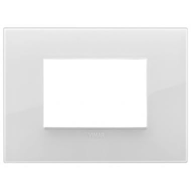 PLACCA CLASSIC 3 MIODULI TECNOPOLIMERO REFLEX GHIACCIO TOTAL LOOK - VIMAR 19653.B66 product photo Photo 01 3XL