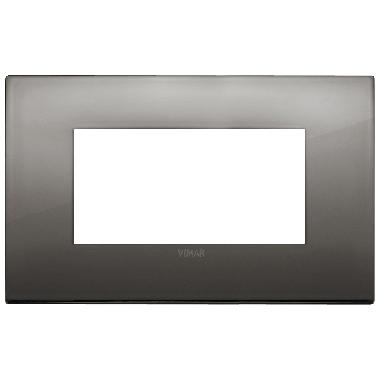 ARKE'-PLACCA CLASSIC 4M METAL.CROMO NERO - VIMAR 19654.09 - VIMAR 19654.09 product photo Photo 01 3XL